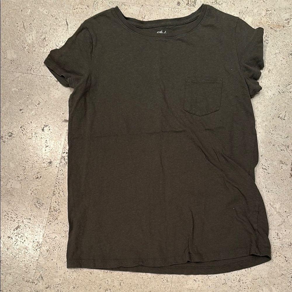 Casual Army Green T-Shirt for Women